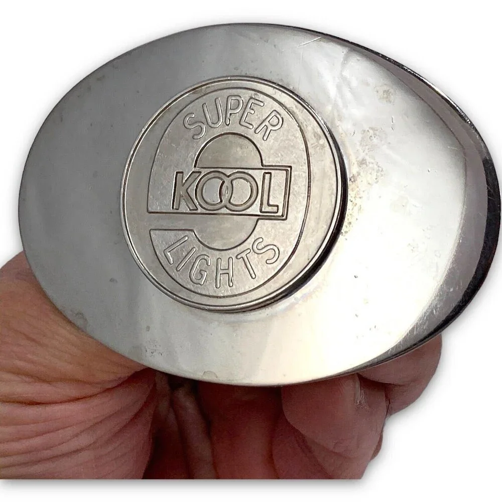 Vintage‎ Belt Buckle KOOL Super Cool Lights Menthol Cigarette Advertising